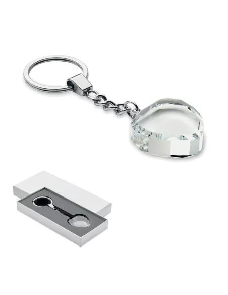 Glass heart award key ring HEARTWARD