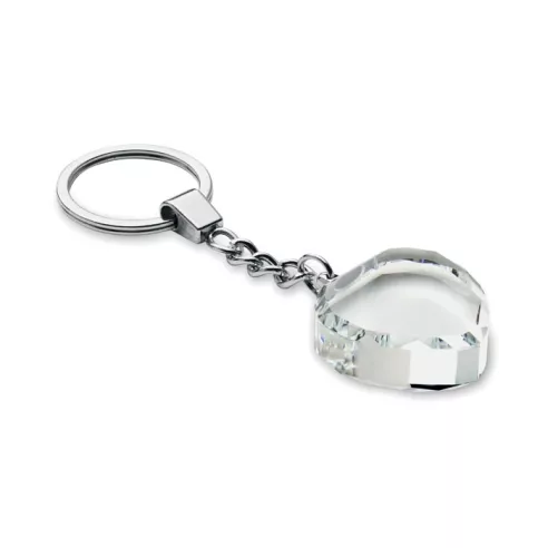 Glass heart award key ring HEARTWARD