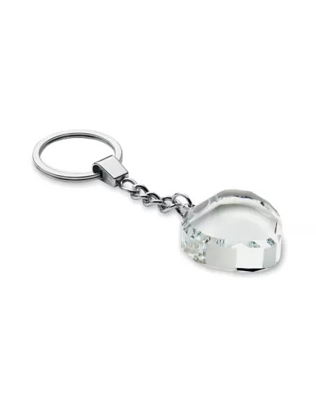 Glass heart award key ring HEARTWARD