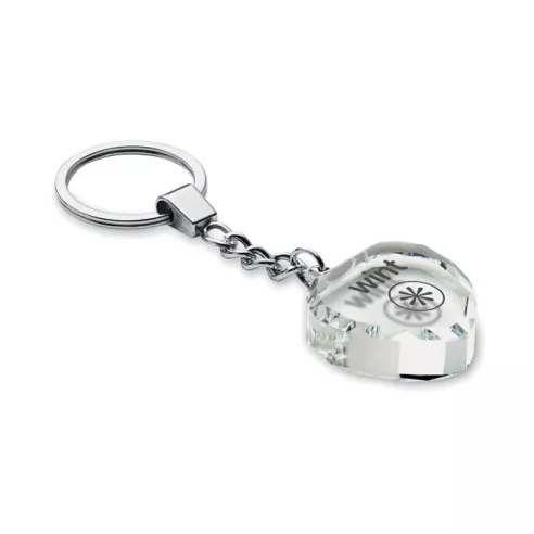 Glass heart award key ring HEARTWARD