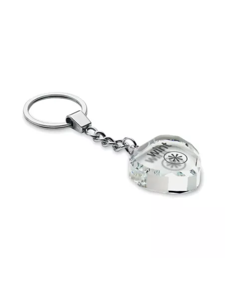 Glass heart award key ring HEARTWARD