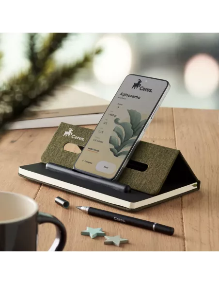 A5 notebook with phone holder RINBOOK