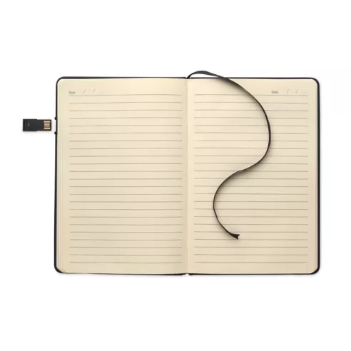 A5 notebook w/ integrated USB USBNOTE
