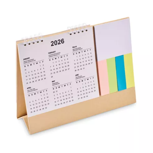 Desk calendar with memo pad CALENDOO