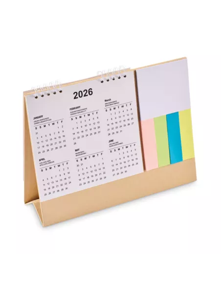 Desk calendar with memo pad CALENDOO