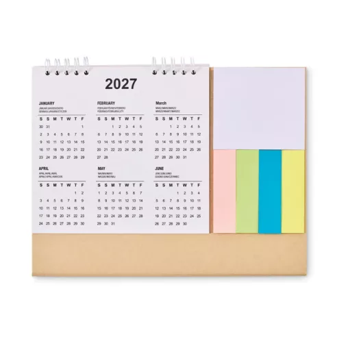Desk calendar with memo pad CALENDOO