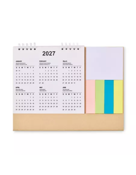 Desk calendar with memo pad CALENDOO