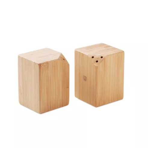 Bamboo salt & pepper set BOTH