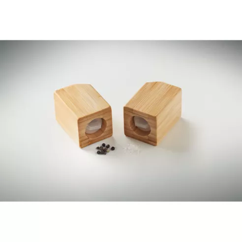 Bamboo salt & pepper set BOTH