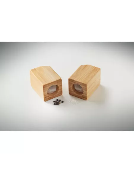Bamboo salt & pepper set BOTH
