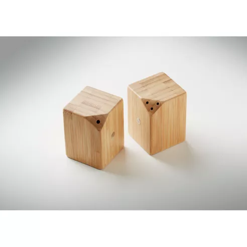 Bamboo salt & pepper set BOTH