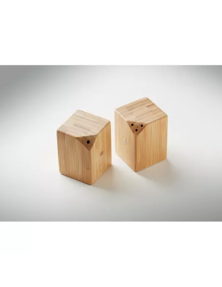 Bamboo salt & pepper set BOTH