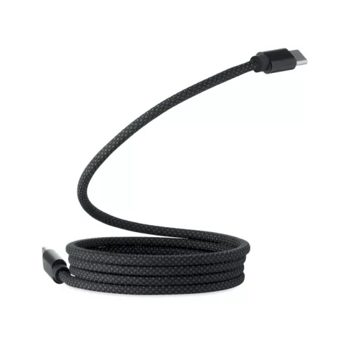 Braided magnetic cable in RPET BRAID