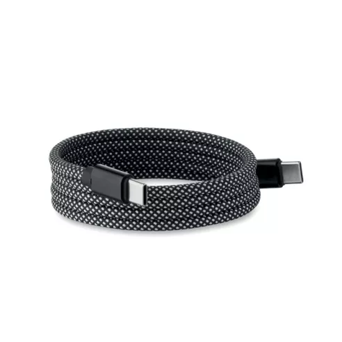 Braided magnetic cable in RPET BRAID