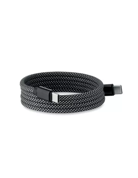 Braided magnetic cable in RPET BRAID
