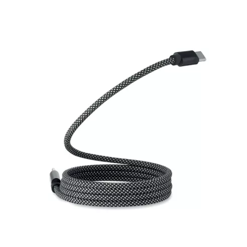 Braided magnetic cable in RPET BRAID