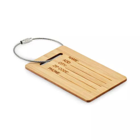 Bamboo luggage tag MIO