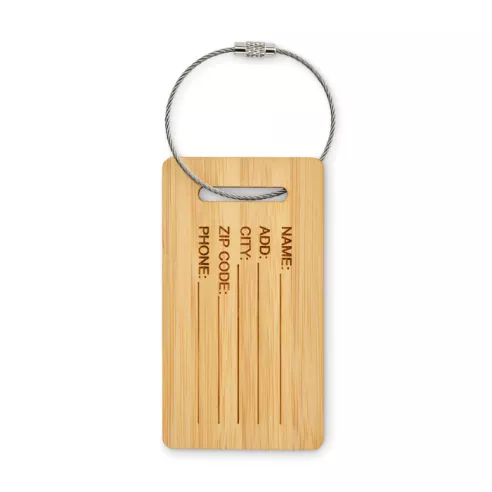 Bamboo luggage tag MIO