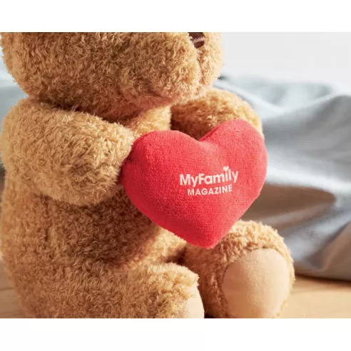 Teddy bear with heart 23cm SNUGGLE