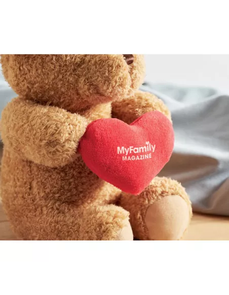 Teddy bear with heart 23cm SNUGGLE