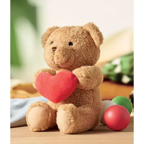 Teddy bear with heart 23cm SNUGGLE