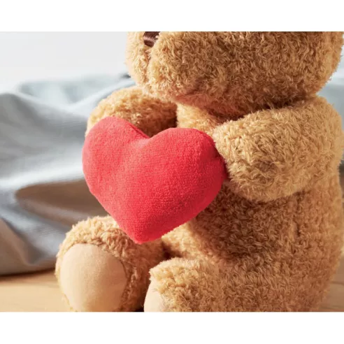 Teddy bear with heart 23cm SNUGGLE