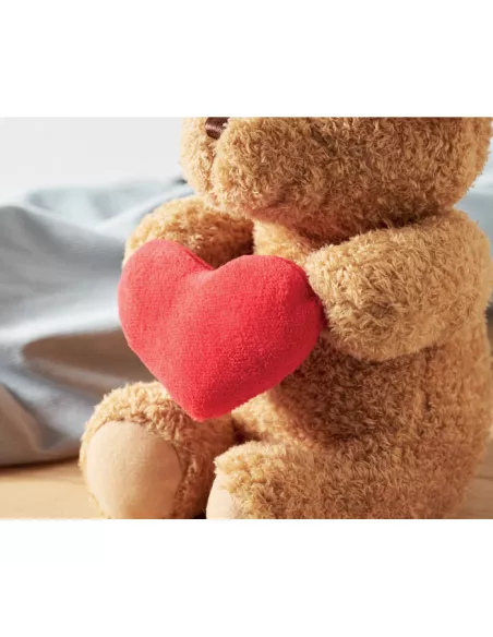 Teddy bear with heart 23cm SNUGGLE