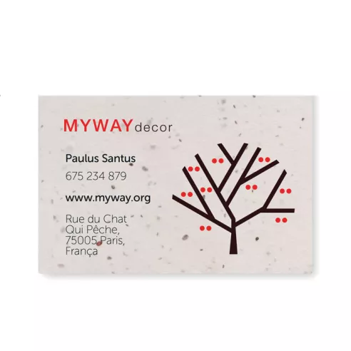 Wildflower seed business card. ASIDA