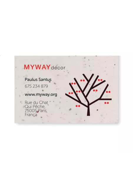 Wildflower seed business card. ASIDA