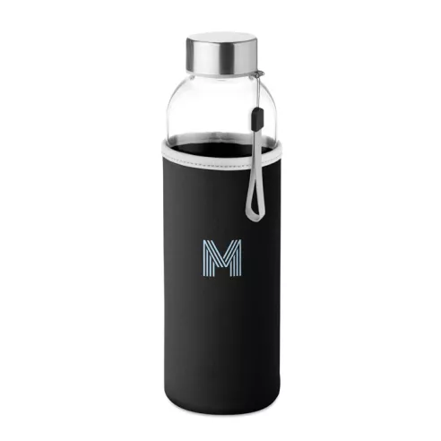 Botella Utah Glass personalizada 500 ml en cristal y neopreno