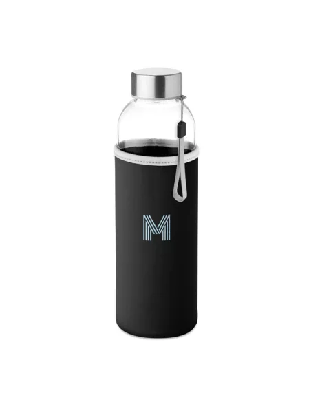 Botella Utah Glass personalizada 500 ml en cristal y neopreno