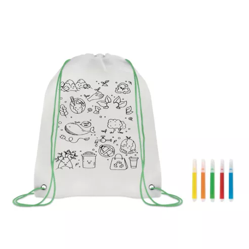Non woven kids bag with pens CARRYDRAW