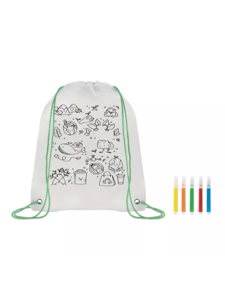 Non woven kids bag with pens CARRYDRAW