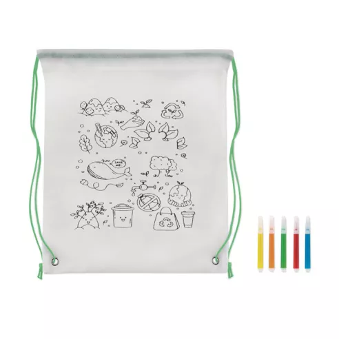 Non woven kids bag with pens CARRYDRAW