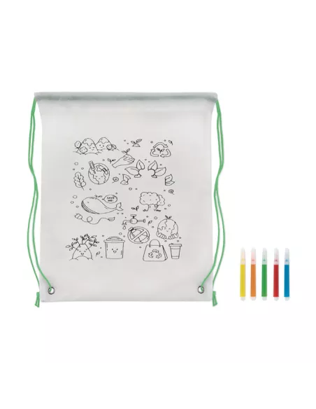 Non woven kids bag with pens CARRYDRAW