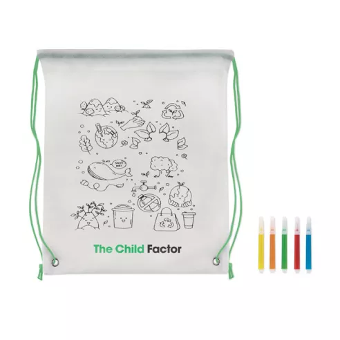 Non woven kids bag with pens CARRYDRAW