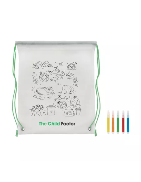 Non woven kids bag with pens CARRYDRAW