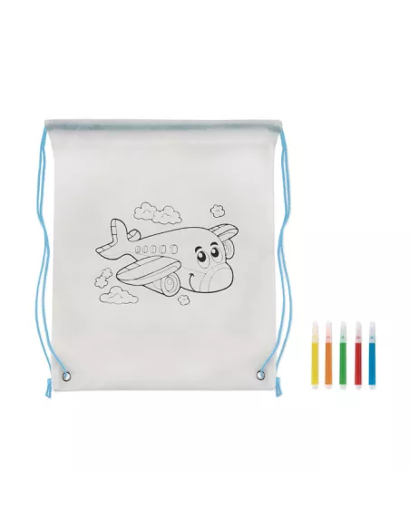 Non woven kids bag with pens CARRYDRAW