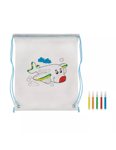 Non woven kids bag with pens CARRYDRAW