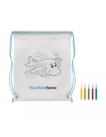 Non woven kids bag with pens CARRYDRAW
