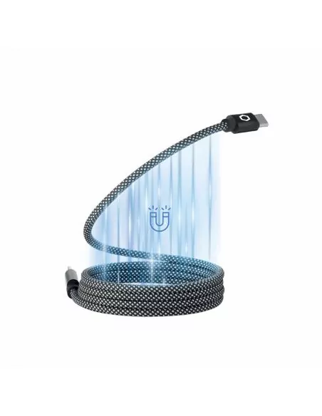 Braided magnetic cable in RPET BRAID