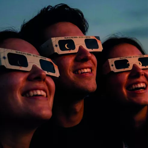 Customized solar eclipse glasses