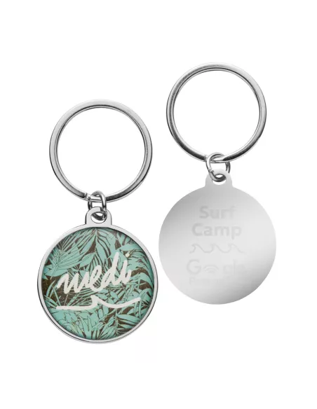 Customized metal NFC keyring with chip