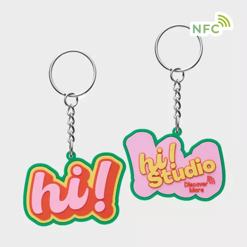 Customized PVC NFC keyring with NFC chip