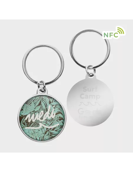 Customized metal NFC keyring with chip