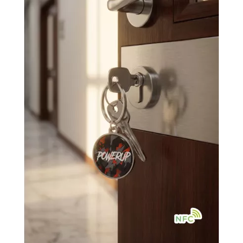 Customized metal NFC keyring with chip