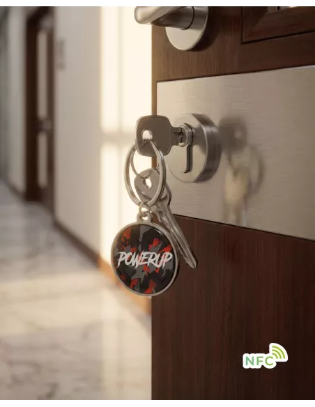 Customized metal NFC keyring with chip