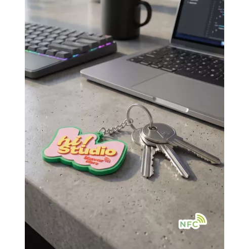 Customized PVC NFC keyring with NFC chip