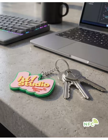 Customized PVC NFC keyring with NFC chip