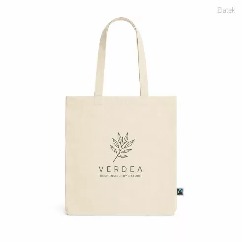 Bolsa personalizada Fairtrade 100% algodón 180 g/m² Elatek